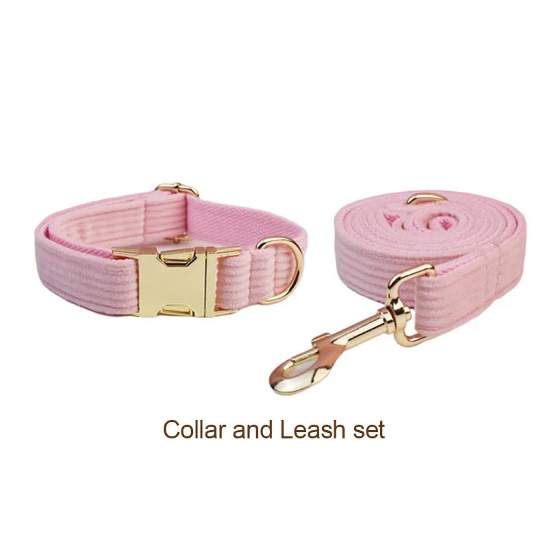 Luxury Pink Corduroy 5 Piece Set for Dogs